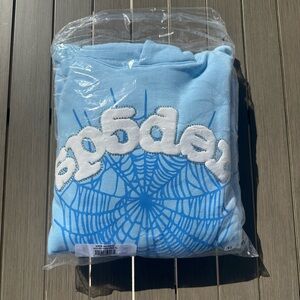 Sp5der Sky Blue Hoodie